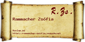 Rammacher Zsófia névjegykártya
